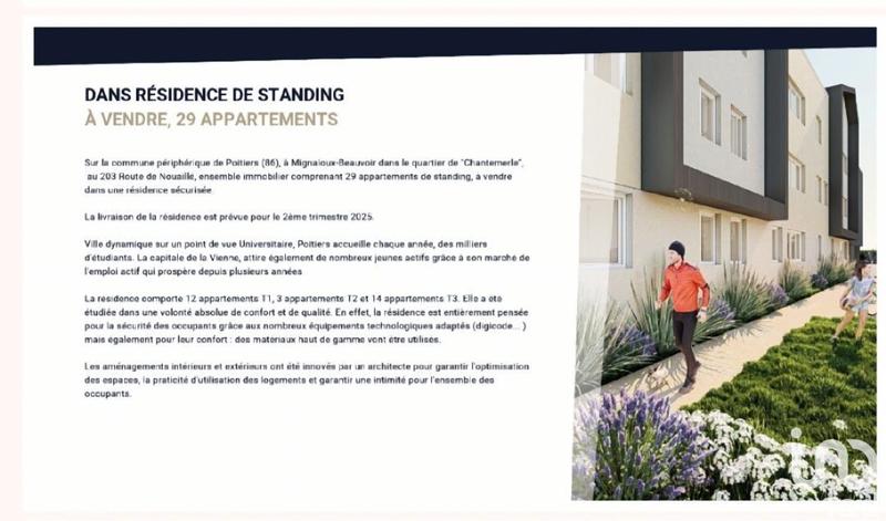 Appartement - 40 m² - 2 pièces