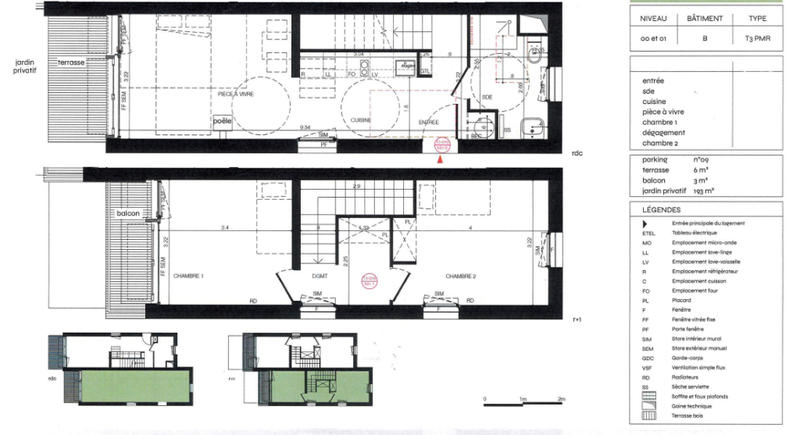 Appartement - 60 m² - 3 pièces
