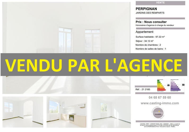 Appartement - 97 m² - 3 pièces