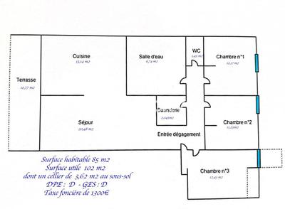 Appartement - 88 m² - 4 pièces