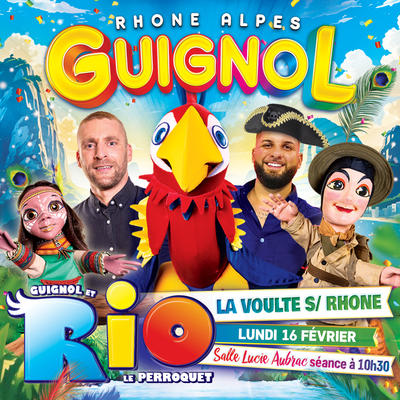 Guignol et Rio le majestueux perroquet