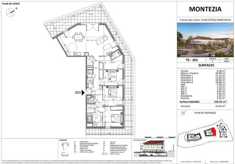 Appartement - 108 m² - 5 pièces