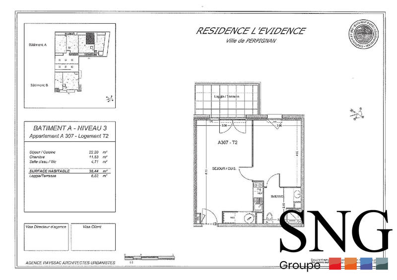 Appartement - 38 m² - 2 pièces