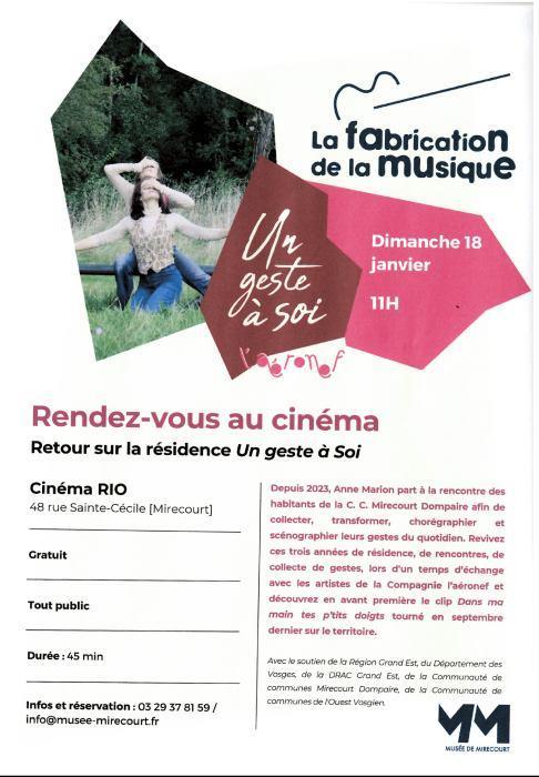 Rendez-vous au cinéma - Retour sur la résidence un geste à soi