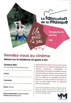 Rendez-vous au cinéma - Retour sur la résidence un geste à soi