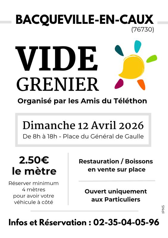 Vide-grenier des amis du téléthon bacquevillais