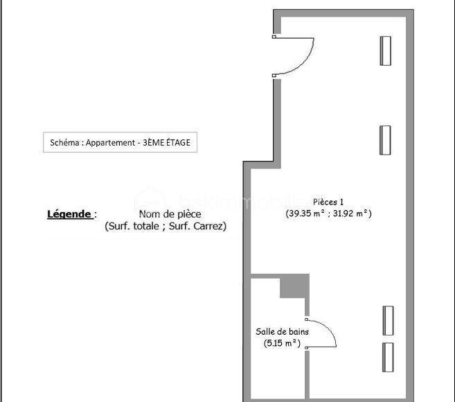 Studio - 37 m² - 1 pièce