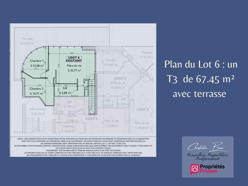 Appartement - 67 m² - 3 pièces