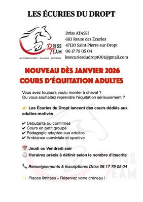 Ecole d'équitation les Ecuries du Dropt