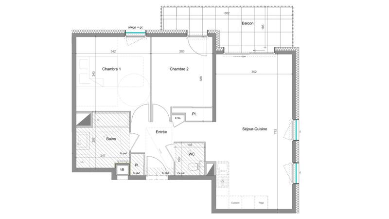 Appartement - 63 m² - 3 pièces