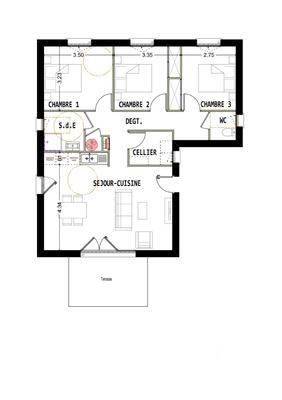 Maison - 81 m² - 4 pièces