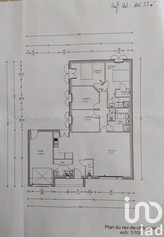 Maison - 107 m² - 5 pièces