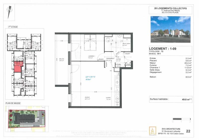 Appartement - 46 m² - 2 pièces