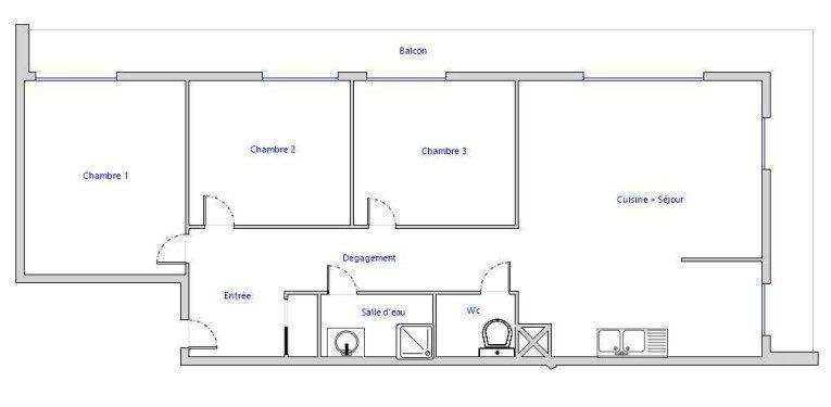 Appartement - 84 m² - 4 pièces