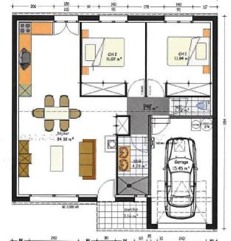 Villa - 80 m² - 3 pièces