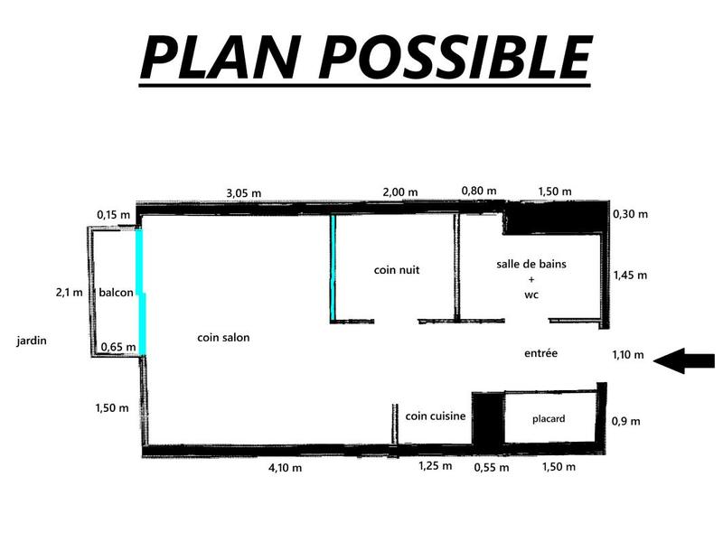 Appartement - 30 m² - 1 pièce