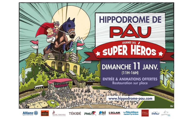 Courses Hippodrome de Pau - Journée des super héros