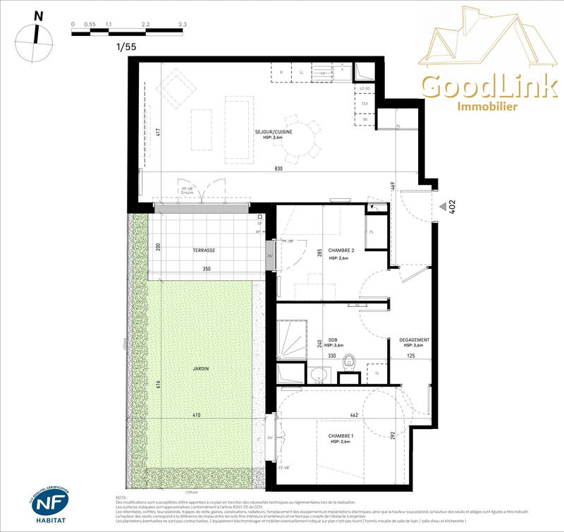 Appartement - 68 m² - 3 pièces