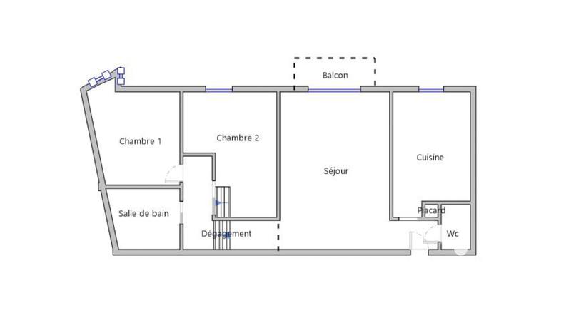 Appartement - 55 m² - 3 pièces