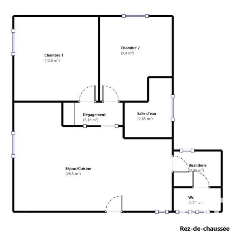 Maison - 58 m² - 3 pièces