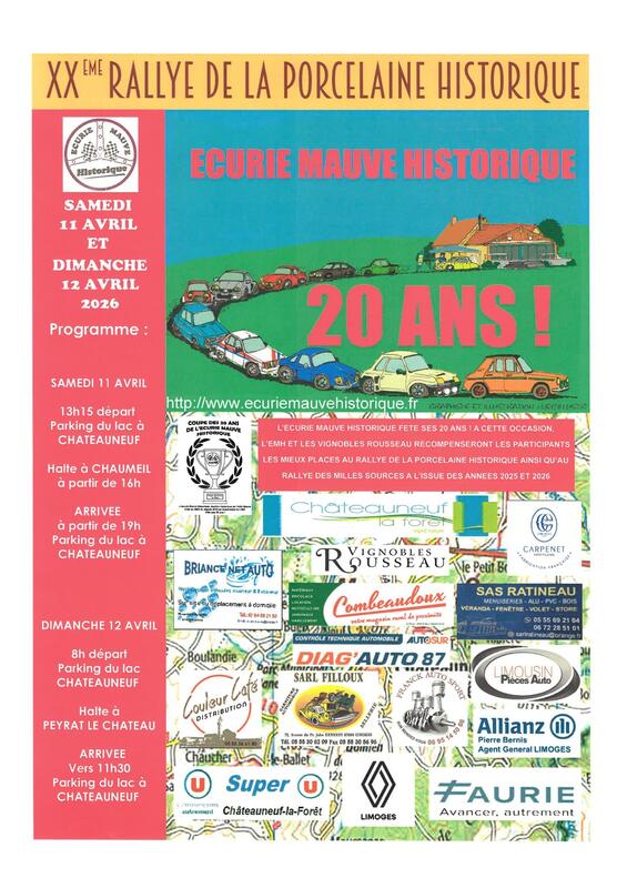 XXème Rallye de la Porcelaine Historique 2026