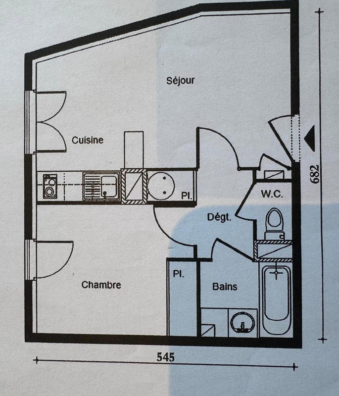 Appartement - 34 m² - 2 pièces