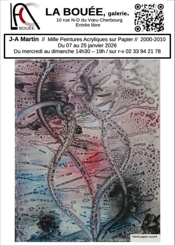 Exposition la Bouée "Mille peintures acryliques sur papier"