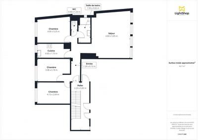 Appartement - 90 m² - 4 pièces