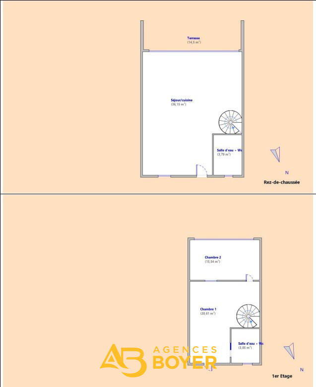 Appartement - 80 m² - 3 pièces