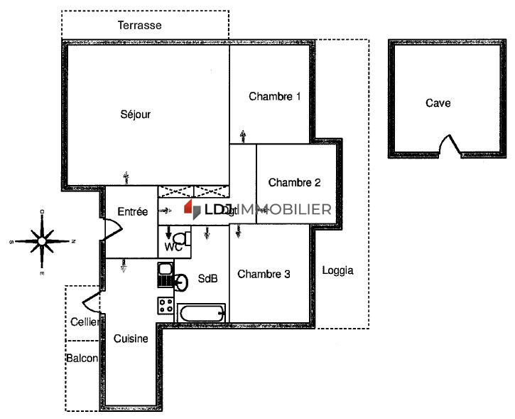 Appartement - 90 m² - 4 pièces