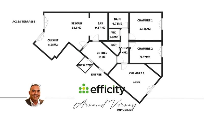 Appartement - 107 m² - 5 pièces