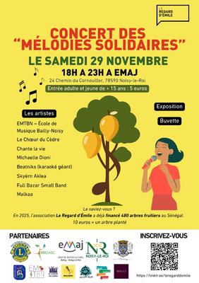 Concert Caritatif - les Mélodies Solidaires - Chaque note fait pousser un arbre