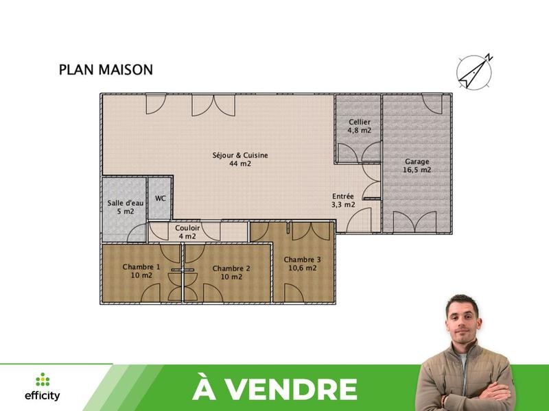 Pavillon - 94 m² - 5 pièces