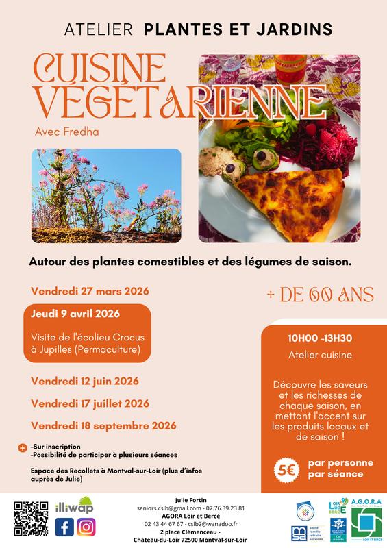 Atelier plantes et jardins Cuisine végétarienne