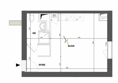 Appartement - 28 m² - 1 pièce
