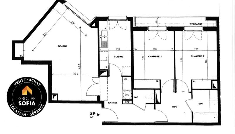 Appartement - 67 m² - 3 pièces