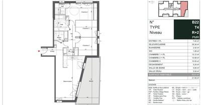 Appartement - 91 m² - 4 pièces