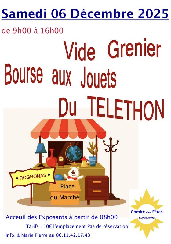 Bourse aux jouets - vide grenier du téléthon