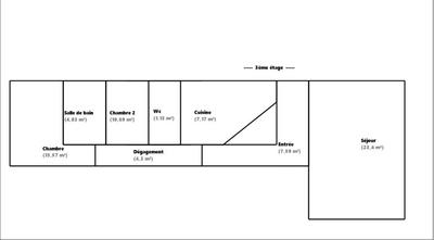 Appartement - 75 m² - 3 pièces