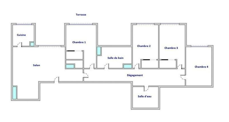 Appartement - 102 m² - 5 pièces
