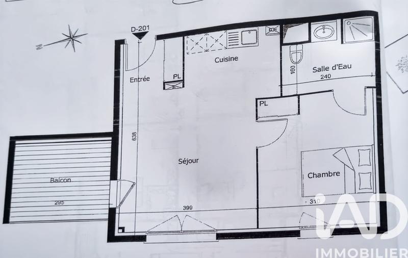 Appartement - 45 m² - 2 pièces