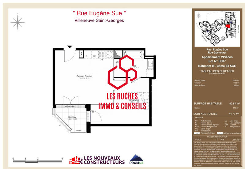 Appartement - 41 m² - 2 pièces