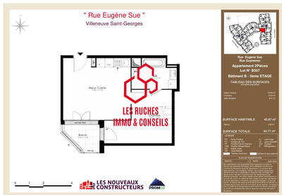 Appartement - 41 m² - 2 pièces