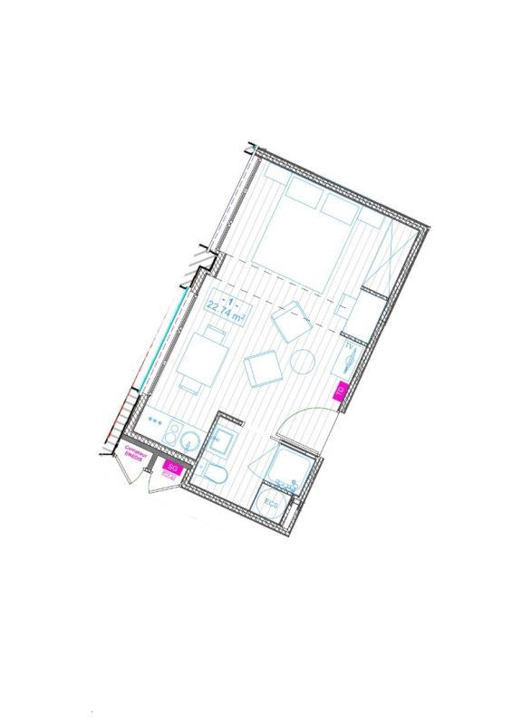 Chambre - 18 m² - 1 pièce