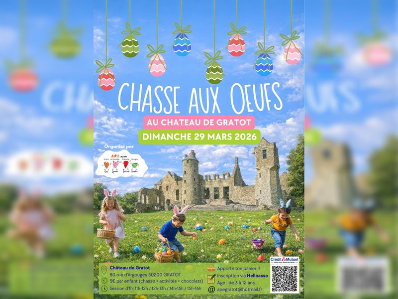 Chasse aux oeufs au Château de Gratot