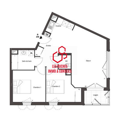 Appartement - 65 m² - 3 pièces