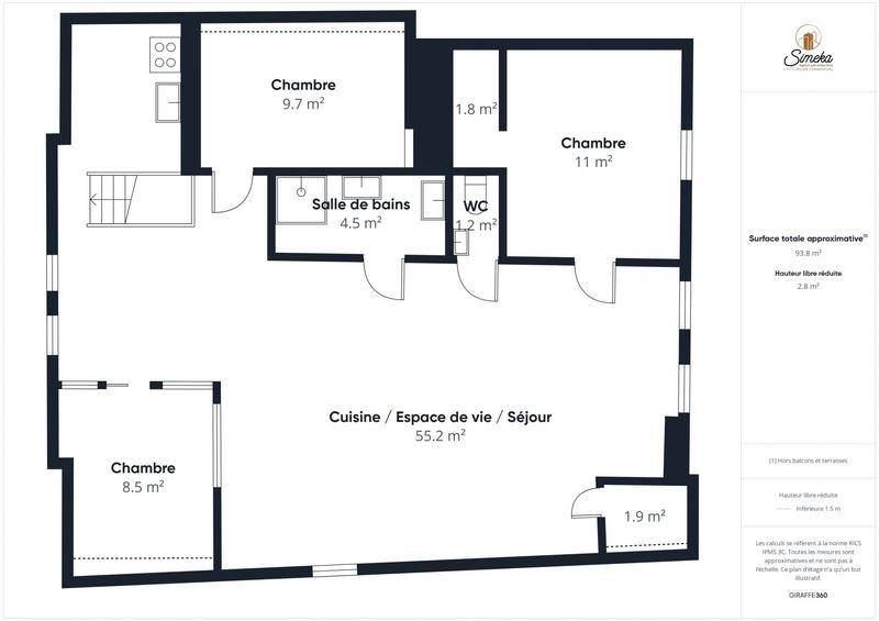 Appartement - 98 m² - 4 pièces