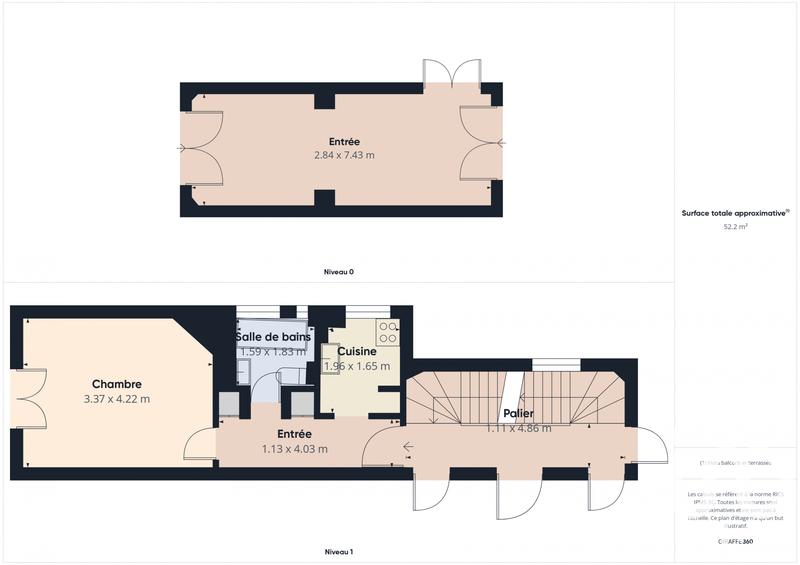 Appartement - 27 m² - 1 pièce