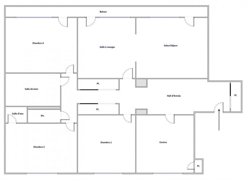 Appartement - 104 m² - 5 pièces