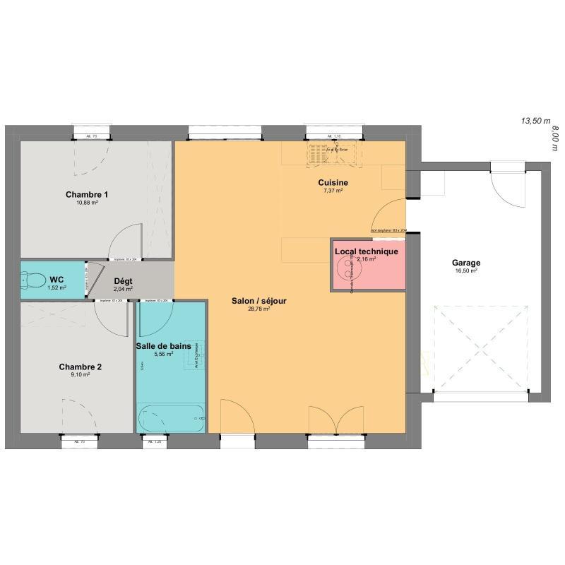 Maison - 67 m² - 4 pièces